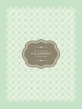 Vector green checkered pattern and frame Illustrazione stock