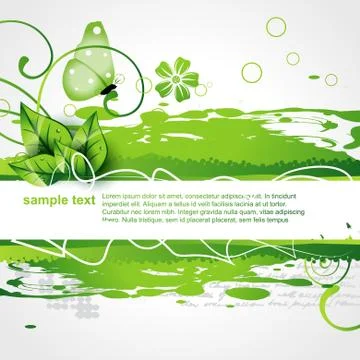Vector green color nature background Stock Illustration