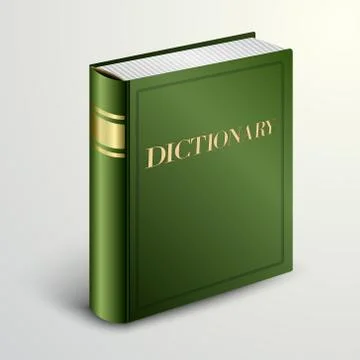 Vector green dictionary book Stock Illustration