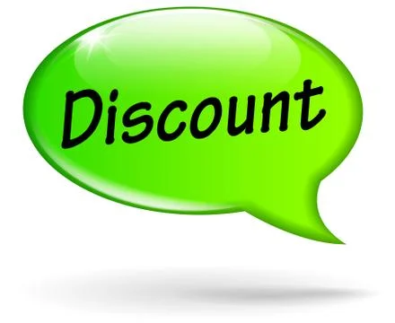 Vector green discount speech bubble Stock Illustration