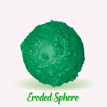 Vector green eroded 3d sphere. Abstract volumetric eroded sphere. Stock Illustration
