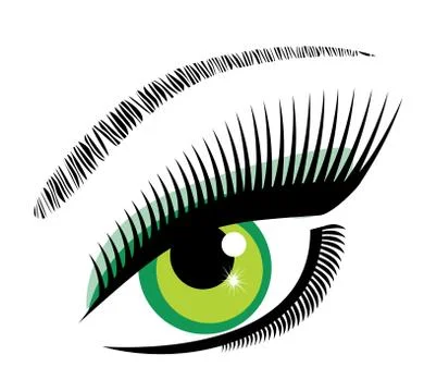 Vector Green Eye Stock Illustration
