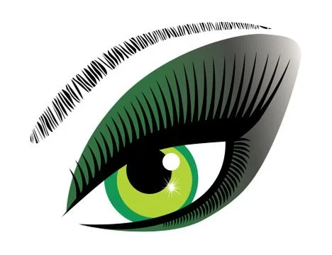Vector Green Eye Stock Illustration