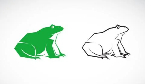 Vector of green frog design on white background. Amphibian. Animal. Frog Icon Stock Illustration