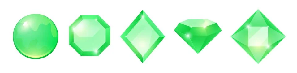 Vector green gem emerald illustration jewel sapphire design diamond ruby 스톡 일러스트