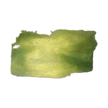 Vector green glittering paint smear stroke stain set. Abstract green glittering Stock Illustration