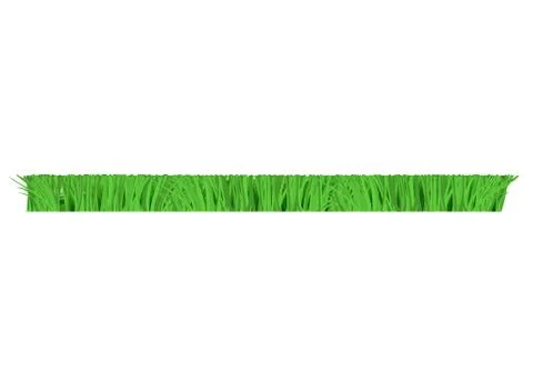 Vector green grass border for summer landscape Stock Illustration
