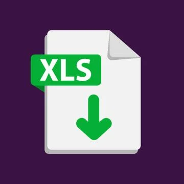 Vector green icon XLS. File format extensions icon. Stock Illustration
