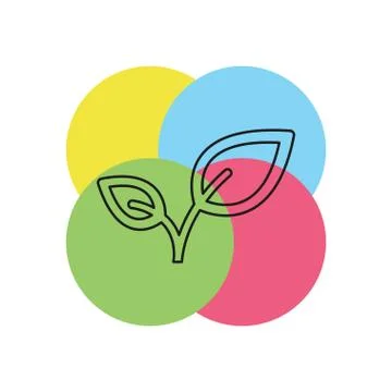 Vector green leaf illustration, nature and organic Stock Illustration