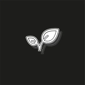 Vector green leaf illustration, nature and organic concept - ecology symbol Stock Illustration