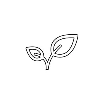 Vector green leaf illustration, nature and organic Stock Illustration