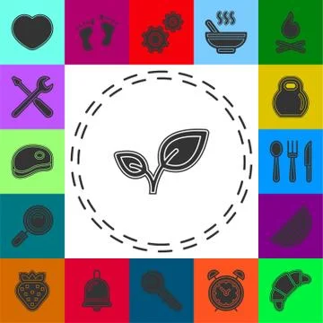 Vector green leaf illustration, nature and organic concept - ecology symbol Stock Illustration
