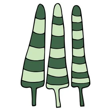 Vector green Modern christmas tree Stock Illustration