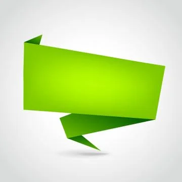 Vector green origami Stock Illustration