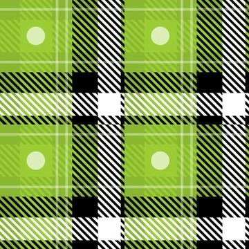 Vector Green Plaid Check Seamless Pattern in Geometric Abstract Style Can be 스톡 일러스트