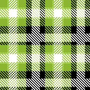 Vector Green Plaid Check Seamless Pattern in Geometric Abstract Style Can be Stock Illustration