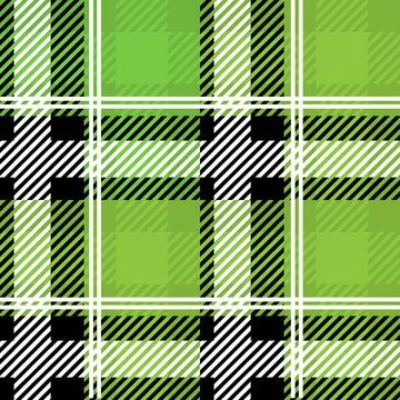 Vector Green Plaid Check Seamless Pattern in Geometric Abstract Style Can be Stock Illustration