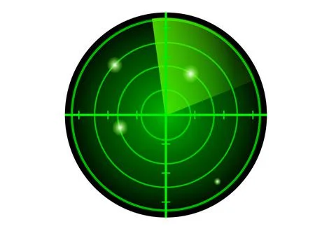 Vector green radar. HUD radar display. Vector illustration of radar 스톡 일러스트