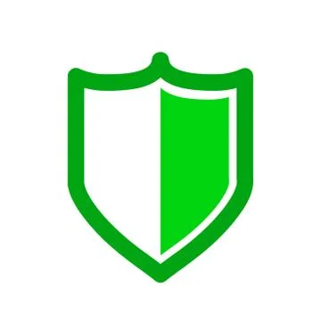 Vector green shield icon. Security vector icon. Protection icon. Shield vecto Stock-Illustration
