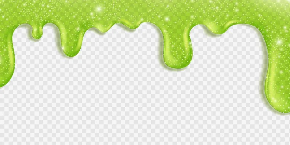 Vector green slime dripping frame Stock Illustration