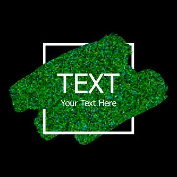 Vector green sparkle paint stroke Stock Illustration