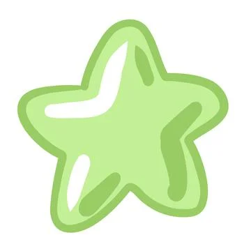 Vector green star. Asterisk icon. vector illustration Illustrazione stock