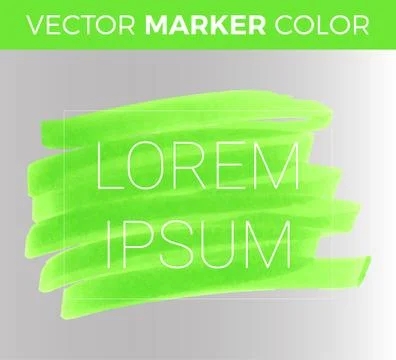 Vector green stripes drawn with markers. Elements for design and background Stock Illustration