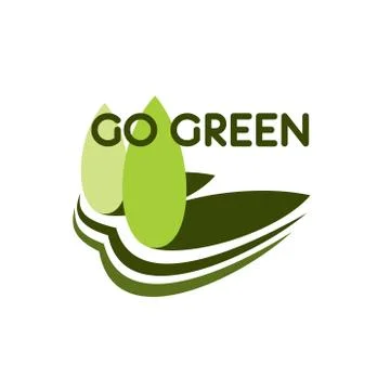Vector green tree icon for nature cnoservation Ilustración de archivo