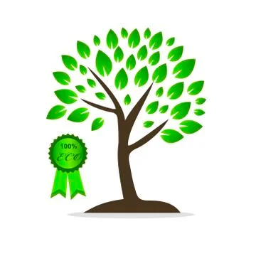 Vector green tree Stock Illustration