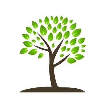 Vector green tree Stock Illustration