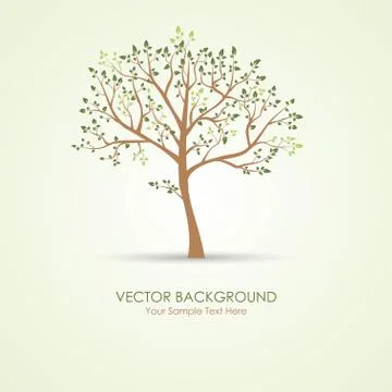 Vector green tree Stock Illustration