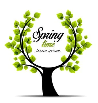 Vector green trees Stock Illustration