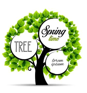 Vector green trees Stock Illustration