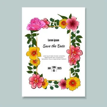 Vector greeting card. Botanical illustration. Vector ENP 10. Stock Illustration