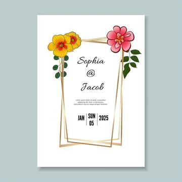 Vector greeting card. Botanical illustration. Vector ENP 10. Stock Illustration