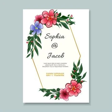Vector greeting card. Botanical illustration. Vector ENP 10. Stock Illustration