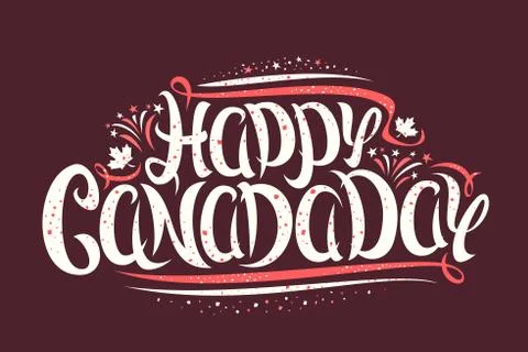 Vector greeting card for Canada Day Stock Illustration