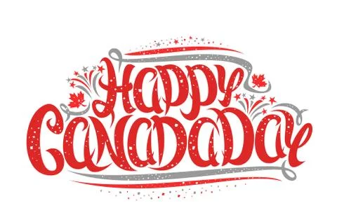 Vector greeting card for Canada Day Stock Illustration