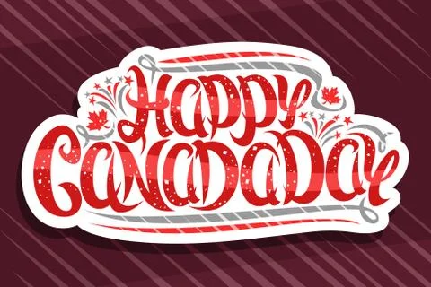 Vector greeting card for Canada Day Stock Illustration
