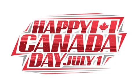 Vector greeting card for Canada Day Illustrazione stock