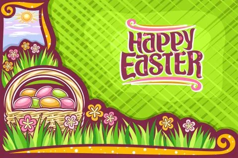Vector greeting card for Easter holiday Stock Illustration