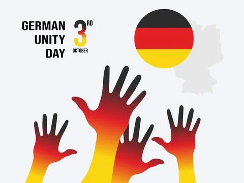 Vector greeting card for German Unity Day Stock Illustration