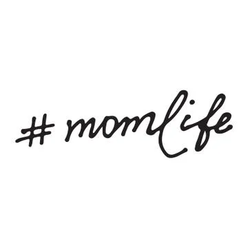 Vector Greeting Card For Gift Tag Decor. Mom Life Stock Illustration