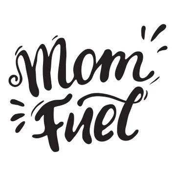 Vector Greeting Card For Gift Tag Decor. Mom fuel Stock Illustration