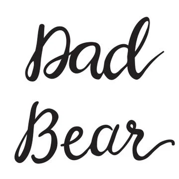 Vector Greeting Card For Gift Tag Decor. Papa Bear Stock Illustration