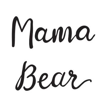 Vector Greeting Card For Gift Tag Decor. Mama Bear Stock Illustration