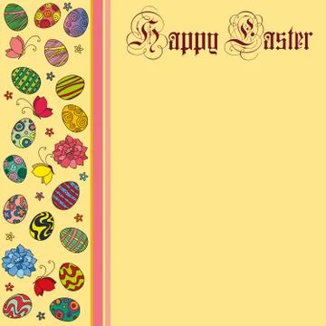 Vector greeting card Happy Easter Stock Illustration