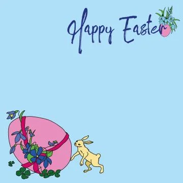 Vector greeting card Happy Easter 스톡 일러스트