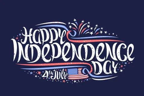 Vector greeting card for Independence Day Illustrazione stock