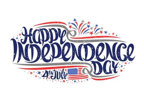 Vector greeting card for Independence Day Stock-Illustration